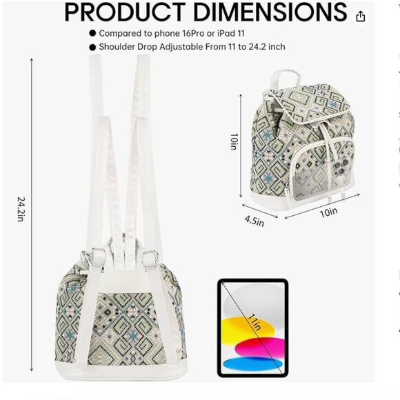 NEW Small Purse Lightweight Backpack - Picture 2 of 5